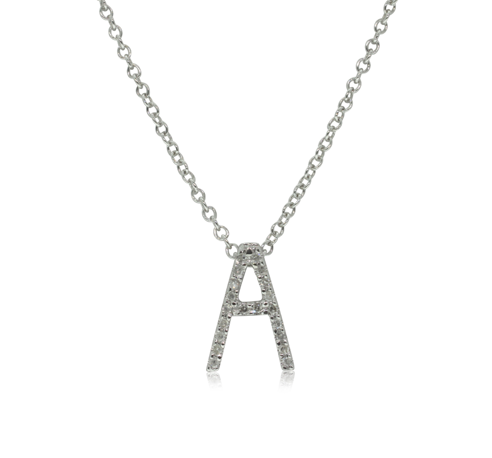 10102_A - Diamond Letter Pendant