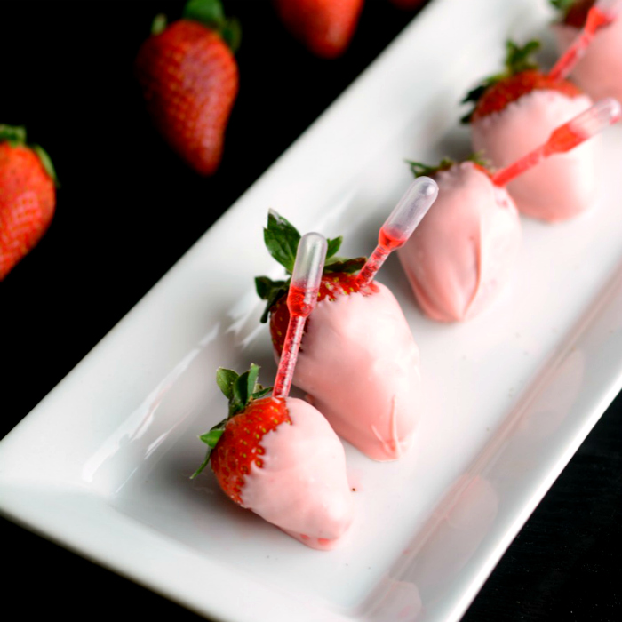 rosé treats - strawberries