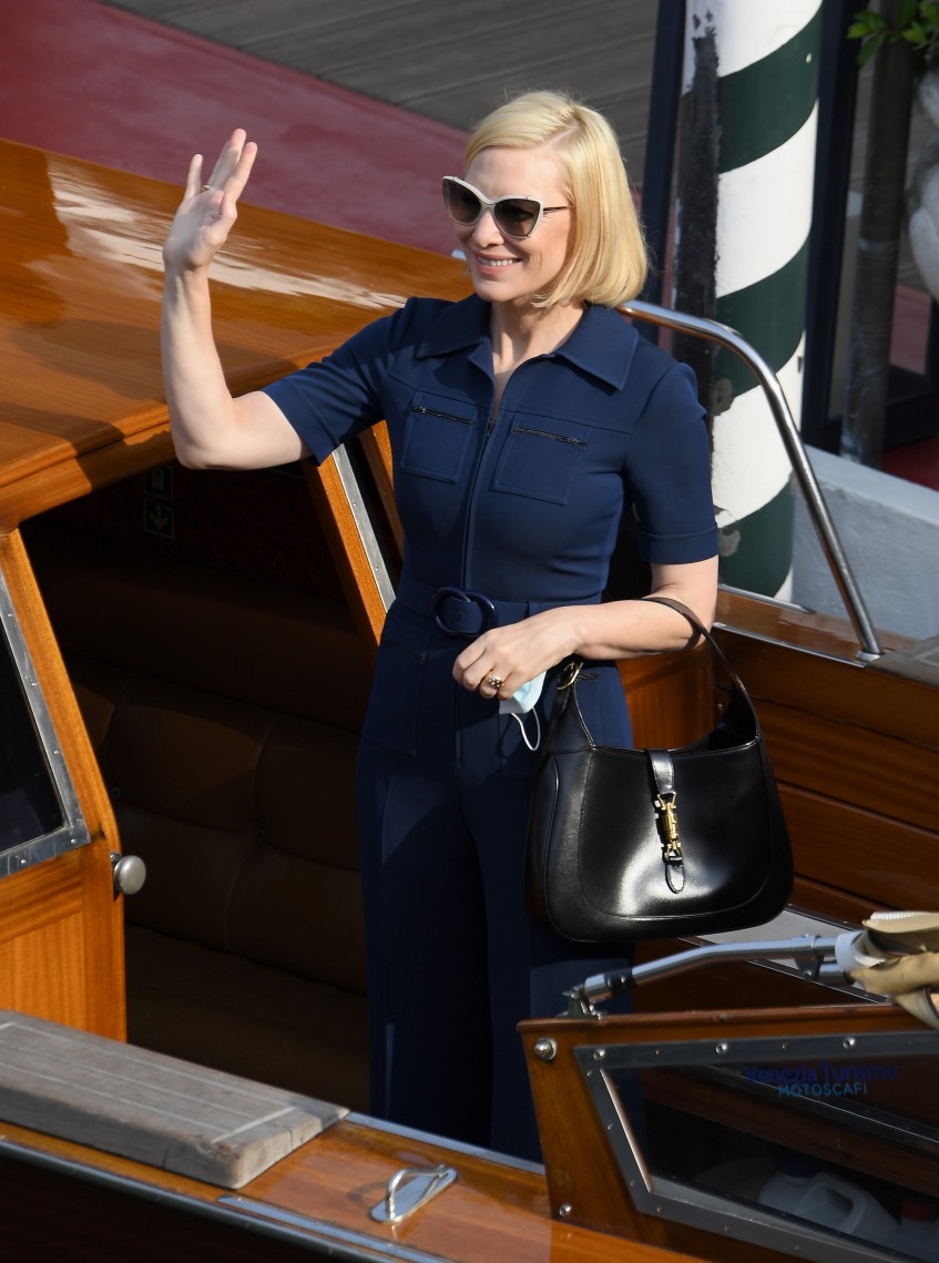 Cate Blanchett Wears The Gucci Jackie 1961 Bag At The Venice Film