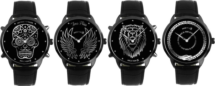 All 4 NVK Watch faces Skull Snake Lion and Wings