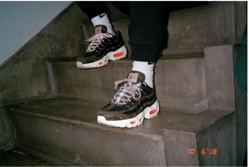 air max 95 carhartt on feet